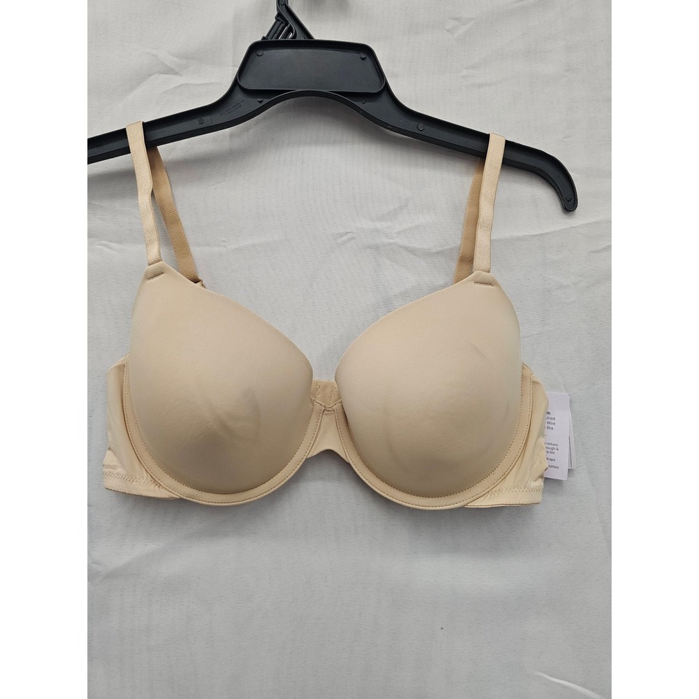 Auden Womens Lightly Lined‎ Demi Bra Beige Underwire 36D 023120351